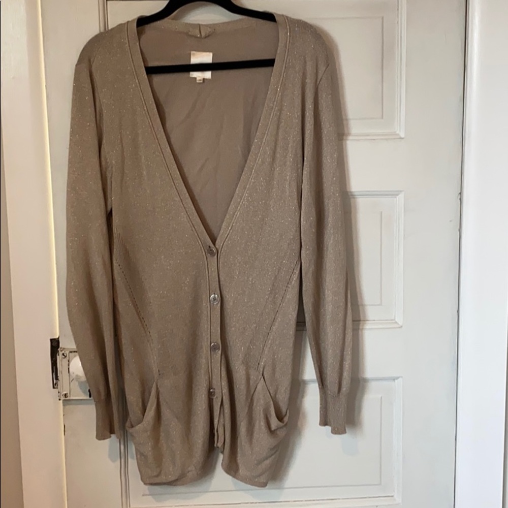 Gold sparkle long cardigan (Medium)